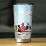 Personalized Life Is Better with Dog 20 oz Stainless Steel Tumbler with Name Perfect Birthday Christmas Gift for Dog Lovers