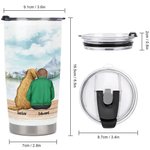 Personlig Forever in My Heart 20 oz rustfritt stål tumbler med navn Perfekt bursdagsgave til hundeelskere