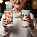 Personalisierte Leben ist besser mit Fell Baby Ahorn Schönheit 20oz Edelstahl Name Tumbler Geburtstag Weihnachten Geschenk für Hundeliebhaber
