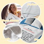 Couverture Lettre d'Amour Personnalisée Couverture de Canapé Couple Famille Anniversaire Cadeau de Noël pour Papa Maman Grands-Parents Enfants