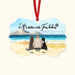 Personalized Life Is Better With Fur Baby Pets Irregular Shape Ceramic Pendant Ornament Christmas Birthday Gift for Friends