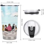 Personalized Life Is Better with Dog 20 oz Stainless Steel Tumbler with Name Perfect Birthday Christmas Gift for Dog Lovers