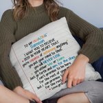Personalized Love Letter Throw Pillow Cover Christmas Birthday Cotton Anniversary Gift for Family or Friend