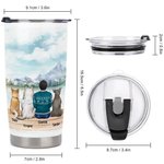 Bicchiere in acciaio inox da 20 oz con nome Mamma/Papà personalizzato Regalo di Natale perfetto per gli amanti dei cani