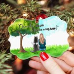 Spersonalizowana ceramiczna ozdoba świąteczna o nieregularnym kształcie Forever In My Heart dla miłośników zwierząt domowych