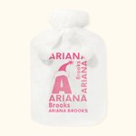 Personalized Hot Water Bottle Bag with Cute Cover Bed Feet Warmer with Name and Initial Birthday Christmas Gift for Kids