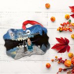 Spersonalizowany ceramiczny ornament w kształcie księżyca z gwiazdami dla wielbicieli zwierząt Raz przy mnie na zawsze w moim sercu