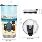 Personalizzato Life Is Better with a Dog/Dogs 20 oz Stainless Steel Tumbler with Name Perfetto regalo di Natale per gli amanti dei cani
