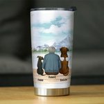 Gepersonaliseerde Life Is Better with Fur Baby/Babies 20 oz Stainless Steel Tumbler met Naam Perfect Verjaardagscadeau Kerstmis voor Hondenliefhebbers