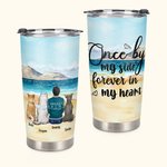 Spersonalizowany kubek ze stali nierdzewnej Forever in My Heart 20oz z imieniem i nazwiskiem Plaża Motyw wakacji Kubek do kawy Urodziny Boże Narodzenie Prezent dla miłośników psów