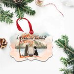 Ornement en céramique personnalisé Fur Baby Autumn Gathering Forme irrégulière Cadeau commémoratif de Noël pour les amoureux des animaux de compagnie