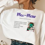Personalized Word Meaning Definition T-shirt Sweatshirt with Photo Multicolor Available Birthday Christmas Gift for Family Grandparents