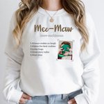 Personalized Word Meaning Definition T-shirt Sweatshirt with Photo Multicolor Available Birthday Christmas Gift for Family Grandparents