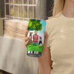 Vaso de acero inoxidable de 20 onzas personalizado con el nombre de mamá o papá peludo Regalo de cumpleaños y Navidad para los amantes de los perros