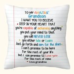Personalized Love Letter Throw Pillow Cover Christmas Birthday Cotton Anniversary Gift for Family or Friend