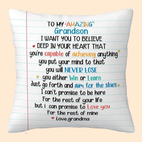 Lettera d'amore personalizzata Copricuscino Natale Compleanno Cotone Anniversario Regalo per la famiglia o l'amico
