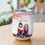 Henkilökohtainen Ei ole väliä mitä tapahtuu Bestie aina rakastaa minua takaisin Viini Tumbler joulu syntymäpäivä lahja paras ystäväsi