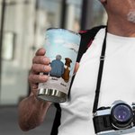 Vaso de 20oz personalizado con cita para mamá o papá perro con fondo marino y nombre Regalo de cumpleaños y Navidad para los amantes de los perros