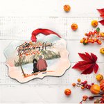 Personnalisé Forever In My Heart Autumn Love Irregular Shape Ceramic Ornament Christmas Memorial Gift for Pet Lover Owner 5