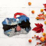 Spersonalizowana ozdoba ceramiczna na pamiątkę dla miłośników zwierząt Forever In My Heart Sparking Starry Sky Irregular Shape