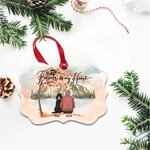 Personnalisé Forever In My Heart Autumn Love Irregular Shape Ceramic Ornament Christmas Memorial Gift for Pet Lover Owner 3