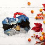 Personalizzato La vita è migliore con il bambino di pelliccia a forma di ciondolo in ceramica regalo di Natale appeso Ornamento