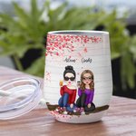 Henkilökohtainen Ei ole väliä mitä tapahtuu Bestie aina rakastaa minua takaisin Viini Tumbler joulu syntymäpäivä lahja paras ystäväsi