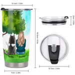 Henkilökohtainen koira äiti / isä 20 oz ruostumattomasta teräksestä Tumbler nimi syntymäpäivä joululahja koiran ystäville