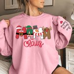 Personalized Mama Gigi Christmas Santa Sweatshirt Hoodie T-shirt with Children Name Christmas Mother’s Day Gift for Mom Grandma