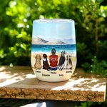 Personalized I Love You Wine Tumbler Food Grade Stainless Steel Birthday Christmas Gift for Dog Lovers