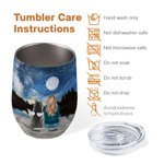 Personalisierte Mond Leben ist besser mit Pelz Baby Wein Tumbler Lebensmittelqualität Edelstahl Geburtstag Weihnachten Geschenk für Hundeliebhaber