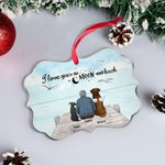 Adorno acrílico personalizado I Love You To The Moon And Back Happly Old Times Regalo conmemorativo para amantes de las mascotas