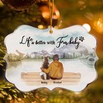 Gepersonaliseerd bont Baby Laside verzamelen onregelmatige vorm acryl ornament Kerst Memorial Gift voor huisdier liefhebbers