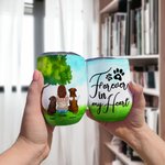 Personalizzato Forever In My Heart Wine Tumbler in acciaio inossidabile di qualità alimentare Regalo di Natale per gli amanti dei cani