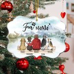 Personalizzato Gli umani sono anche genitori di cani Animali domestici Forma irregolare Ornamento acrilico regalo di Natale per gli amici