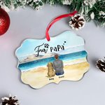 Personalized Fur Mama Papa Dogs Irregular Shape Acrylic Ornament Christmas Gift for Dog Lover