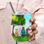 Personalized Life Is Better Wine Tumbler Food Grade Stainless Steel Birthday Christmas Gift for Dog Lovers