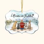 Gepersonaliseerd bont Baby Laside verzamelen onregelmatige vorm acryl ornament Kerst Memorial Gift voor huisdier liefhebbers