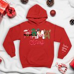 Personalized Mama Gigi Christmas Santa Sweatshirt Hoodie T-shirt with Children Name Christmas Mother’s Day Gift for Mom Grandma