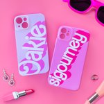 Coque de téléphone personnalisée rose Fashion Name Coque en TPU pour iPhone Cadeau pour Bestie Pink Lover Fashion Doll Fan