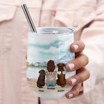 Personalized Life Is Better With Fur Babies Wine Tumbler Food Grade Stainless Steel Birthday Christmas Gift for Dog Lovers Pet Owner