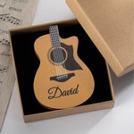 Plettri per chitarra in legno personalizzati con custodia incisa e scatola di supporto Regalo di compleanno per chitarrista musicista