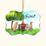 Personalized Life Is Better With Fur Babies Dosg Irregular Shaped Acrylic Ornament Birthday Gift for Friends