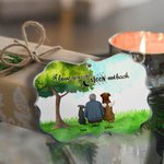 Personalized I Love You To The Moon And Back Greenery Background Acrylic Ornament Memorial Gift for Pet Lovers