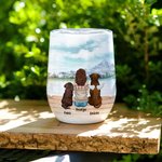 Personalized Life Is Better With Fur Babies Wine Tumbler Food Grade Stainless Steel Birthday Christmas Gift for Dog Lovers Pet Owner