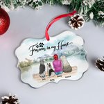 Personalizado Forever In My Heart Forma irregular Acrílico Ornamento Navidad Cumpleaños Regalo para Amigos Amante del Perro