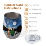 Personalised I Love You To The Moon And Back Wine Tumbler Stainless Steel Birthday Gift for Dog Pet Lovers