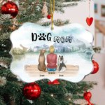 Personalizado Los perros siempre estarán con sus dueños Mascotas Forma irregular Acrílico Adorno Regalo de Navidad para amigos