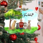 Personalized Life Is Better With Fur Babies Dosg Irregular Shaped Acrylic Ornament Birthday Gift for Friends