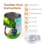 Personalized I Love You To The Moon And Back Wine Tumbler Stainless Steel Birthday Gift for Dog Lover